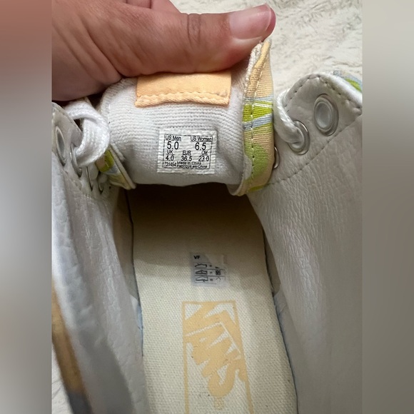 🛹 Vans Sk8-Hi Tapered Swirl Skate Shoes - Lime green, Blue, Yellow & White - Picture 6 of 8